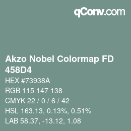 Color code: Akzo Nobel Colormap FD - 458D4 | qconv.com