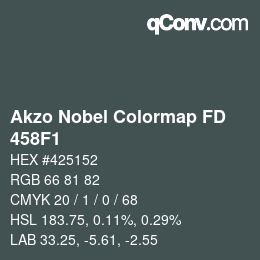 Color code: Akzo Nobel Colormap FD - 458F1 | qconv.com