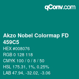Code couleur: Akzo Nobel Colormap FD - 459C5 | qconv.com