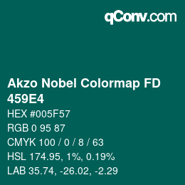 Color code: Akzo Nobel Colormap FD - 459E4 | qconv.com