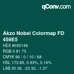 Color code: Akzo Nobel Colormap FD - 459E5 | qconv.com