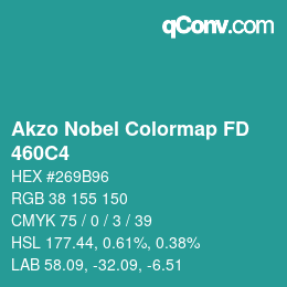 Color code: Akzo Nobel Colormap FD - 460C4 | qconv.com