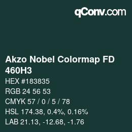 Code couleur: Akzo Nobel Colormap FD - 460H3 | qconv.com