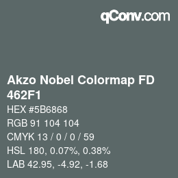 Código de color: Akzo Nobel Colormap FD - 462F1 | qconv.com