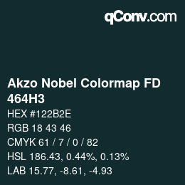 Código de color: Akzo Nobel Colormap FD - 464H3 | qconv.com