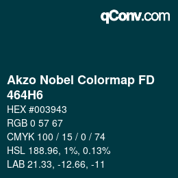 Code couleur: Akzo Nobel Colormap FD - 464H6 | qconv.com