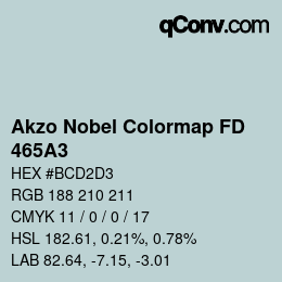 Código de color: Akzo Nobel Colormap FD - 465A3 | qconv.com