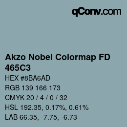 Code couleur: Akzo Nobel Colormap FD - 465C3 | qconv.com