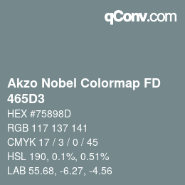 Código de color: Akzo Nobel Colormap FD - 465D3 | qconv.com
