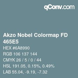 Color code: Akzo Nobel Colormap FD - 465E5 | qconv.com