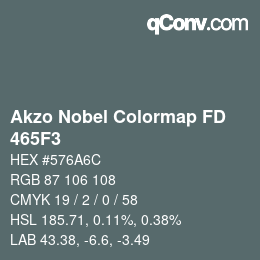 Color code: Akzo Nobel Colormap FD - 465F3 | qconv.com