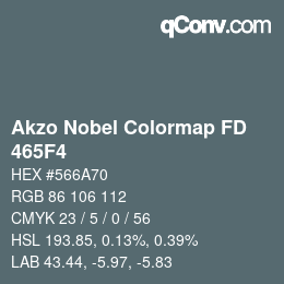 Color code: Akzo Nobel Colormap FD - 465F4 | qconv.com