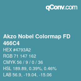 Código de color: Akzo Nobel Colormap FD - 466C4 | qconv.com