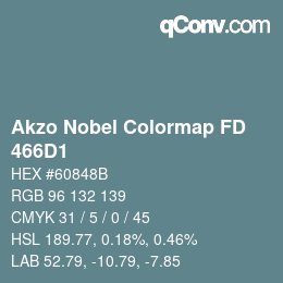 Color code: Akzo Nobel Colormap FD - 466D1 | qconv.com