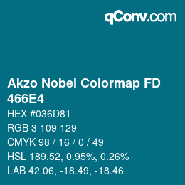 Color code: Akzo Nobel Colormap FD - 466E4 | qconv.com