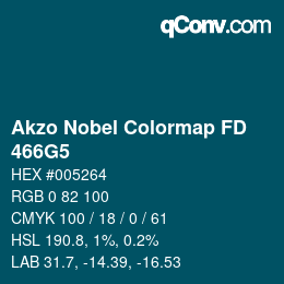 Código de color: Akzo Nobel Colormap FD - 466G5 | qconv.com