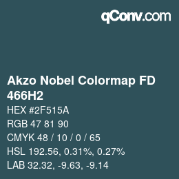 カラーコード: Akzo Nobel Colormap FD - 466H2 | qconv.com