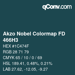 Código de color: Akzo Nobel Colormap FD - 466H3 | qconv.com