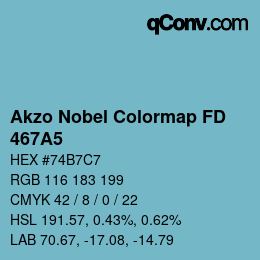 Color code: Akzo Nobel Colormap FD - 467A5 | qconv.com