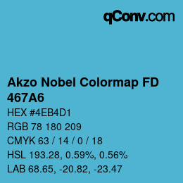 Code couleur: Akzo Nobel Colormap FD - 467A6 | qconv.com