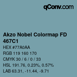 Code couleur: Akzo Nobel Colormap FD - 467C1 | qconv.com