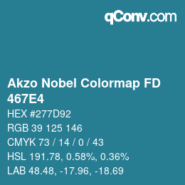 Color code: Akzo Nobel Colormap FD - 467E4 | qconv.com