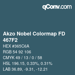 Color code: Akzo Nobel Colormap FD - 467F2 | qconv.com