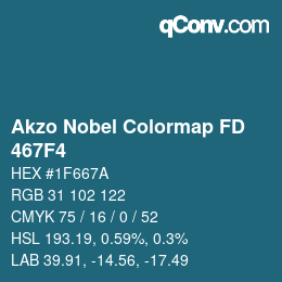 Color code: Akzo Nobel Colormap FD - 467F4 | qconv.com