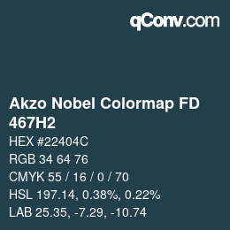 Código de color: Akzo Nobel Colormap FD - 467H2 | qconv.com