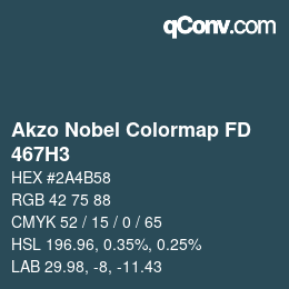 Code couleur: Akzo Nobel Colormap FD - 467H3 | qconv.com