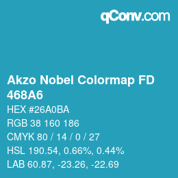Code couleur: Akzo Nobel Colormap FD - 468A6 | qconv.com