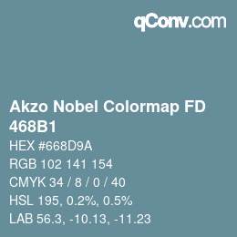 Code couleur: Akzo Nobel Colormap FD - 468B1 | qconv.com