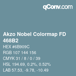 カラーコード: Akzo Nobel Colormap FD - 468B2 | qconv.com