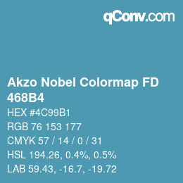 Code couleur: Akzo Nobel Colormap FD - 468B4 | qconv.com