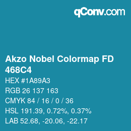 Code couleur: Akzo Nobel Colormap FD - 468C4 | qconv.com