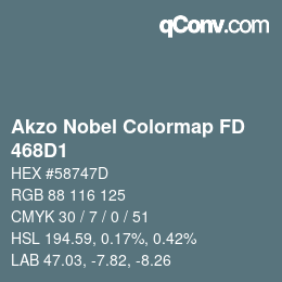 Code couleur: Akzo Nobel Colormap FD - 468D1 | qconv.com