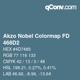 Color code: Akzo Nobel Colormap FD - 468D2 | qconv.com