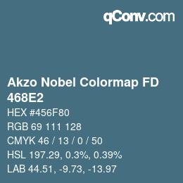 Color code: Akzo Nobel Colormap FD - 468E2 | qconv.com