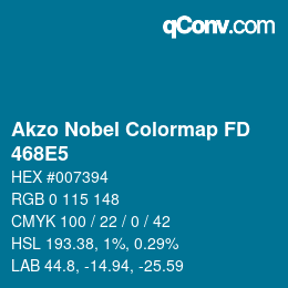 Color code: Akzo Nobel Colormap FD - 468E5 | qconv.com