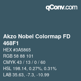 Code couleur: Akzo Nobel Colormap FD - 468F1 | qconv.com