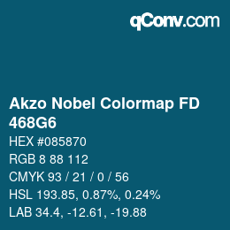 Color code: Akzo Nobel Colormap FD - 468G6 | qconv.com