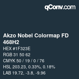 Code couleur: Akzo Nobel Colormap FD - 468H2 | qconv.com