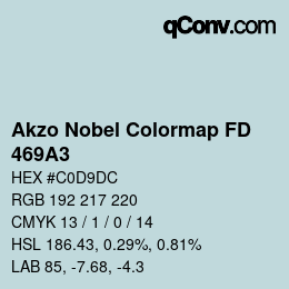 Code couleur: Akzo Nobel Colormap FD - 469A3 | qconv.com