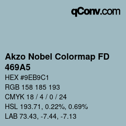 Code couleur: Akzo Nobel Colormap FD - 469A5 | qconv.com