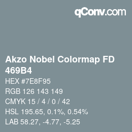 Code couleur: Akzo Nobel Colormap FD - 469B4 | qconv.com