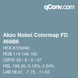 Code couleur: Akzo Nobel Colormap FD - 469B6 | qconv.com