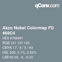 Code couleur: Akzo Nobel Colormap FD - 469C4 | qconv.com