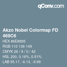 Color code: Akzo Nobel Colormap FD - 469C6 | qconv.com