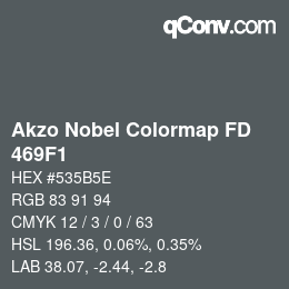 Código de color: Akzo Nobel Colormap FD - 469F1 | qconv.com