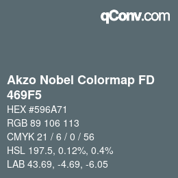 Code couleur: Akzo Nobel Colormap FD - 469F5 | qconv.com